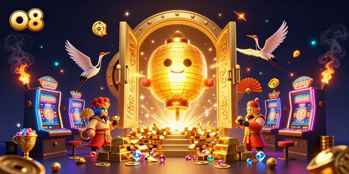 Experience exciting games at o8, featuring golden lantern spirit and vibrant casino elements.