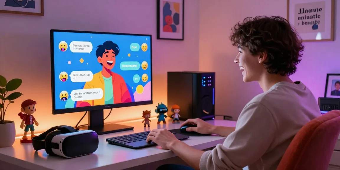 Interactive NSFW chat showcasing a user engaged with a vibrant AI character, creating a playful atmosphere.