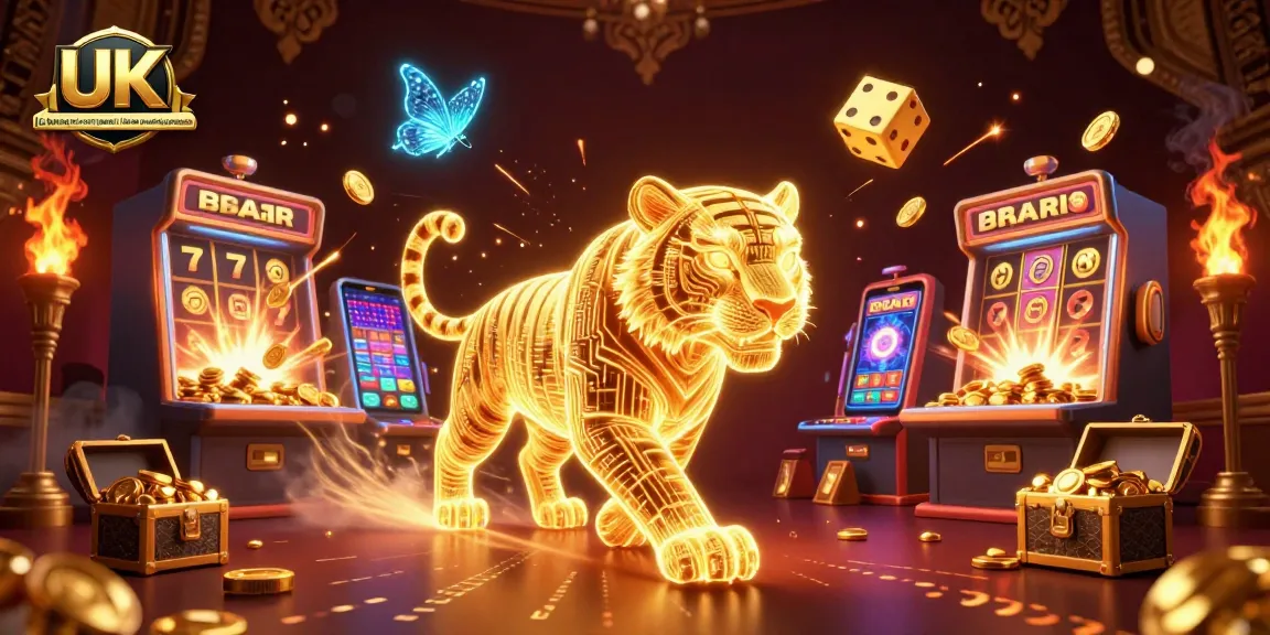 Join the UK best betting sites not on gamstop / bookies not on gamstop comparison with golden tiger and vibrant casino elements.