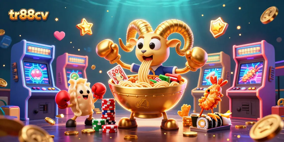 Engaging scene featuring tr88cv characters playing casino games and having fun.