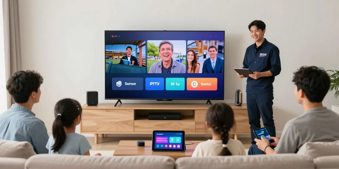 Trusted IPTV UK service provider setting up streaming for nearby family entertainment