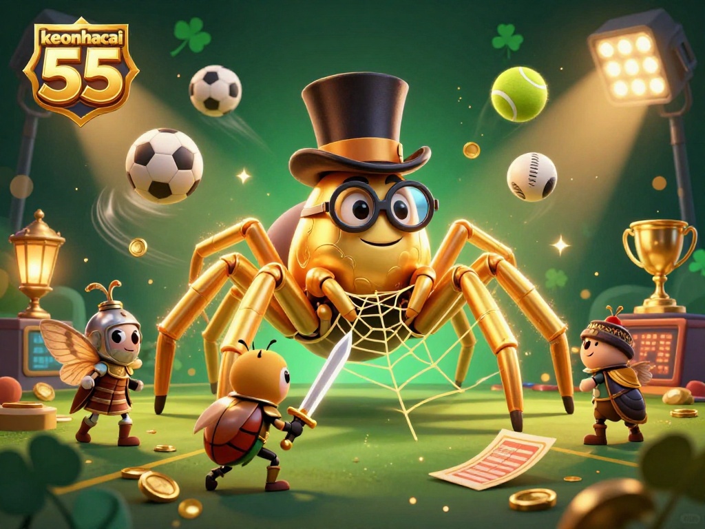 Experience excitement with keonhacai 55 in a vibrant, dynamic casino scene.