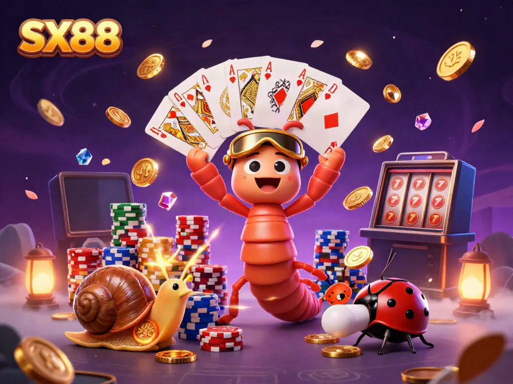 Experience thrilling gaming dynamics with SX88’s animated dealer and vibrant casino elements.