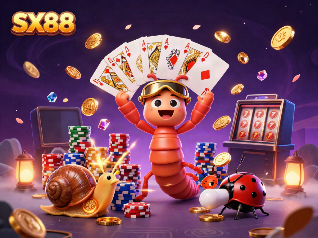 Experience thrilling gaming dynamics with SX88’s animated dealer and vibrant casino elements.
