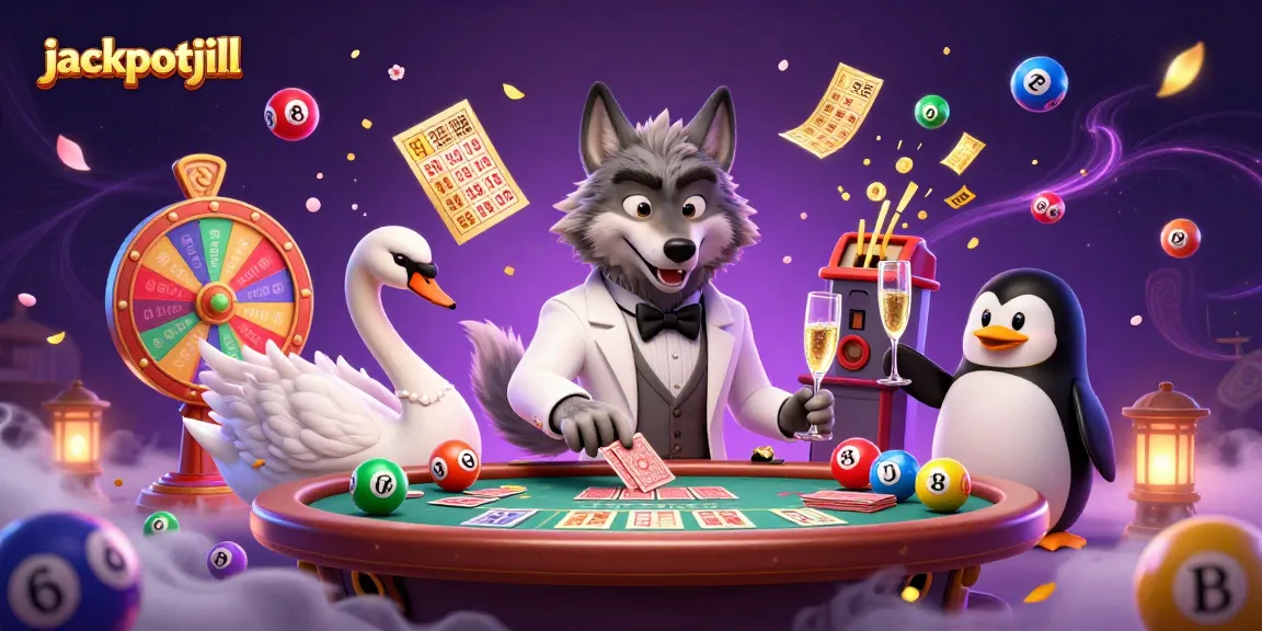 Experience jackpotjill's vibrant casino scene with animated characters and rich game elements.