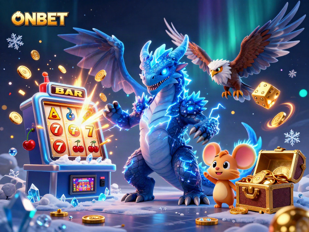 Spin the reels for jackpots with ONBET's vibrant 3D gaming scene full of excitement!